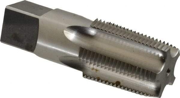 Reiff & Nestor - 1 - 11-1/2 NPT Thread, 5 Flute Standard Pipe Tap - 3-3/4" OAL, 1-3/4" Thread Length, 1-1/8" Shank Diam, Bright Finish, High Speed Steel - Exact Tool & Supply