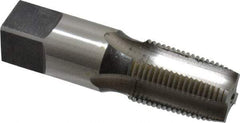 Reiff & Nestor - 3/8-18 NPTF Thread, 4 Flute Standard Pipe Tap - 2-9/16" OAL, 1-1/16" Thread Length, 0.7" Shank Diam, Oxide Finish, High Speed Steel - Exact Tool & Supply