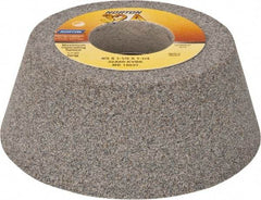 Norton - 4" Diam, 1-1/4" Hole Size, 1-1/2" Overall Thickness, 60 Grit, Type 11 Tool & Cutter Grinding Wheel - Medium Grade, Aluminum Oxide, K Hardness, Vitrified Bond, 5,730 RPM - Exact Tool & Supply