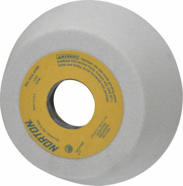 Norton - 5" Diam, 1-1/4" Hole Size, 1-3/4" Overall Thickness, 60 Grit, Type 11 Tool & Cutter Grinding Wheel - Medium Grade, Aluminum Oxide, K Hardness, Vitrified Bond, 4,585 RPM - Exact Tool & Supply