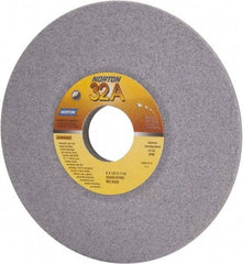 Norton - 6" Diam, 1-1/4" Hole Size, 1/2" Overall Thickness, 60 Grit, Type 12 Tool & Cutter Grinding Wheel - Medium Grade, Aluminum Oxide, K Hardness, Vitrified Bond, 4,140 RPM - Exact Tool & Supply