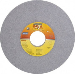 Norton - 6" Diam, 1-1/4" Hole Size, 1/2" Overall Thickness, 60 Grit, Type 12 Tool & Cutter Grinding Wheel - Medium Grade, Aluminum Oxide, J Hardness, Vitrified Bond, 4,140 RPM - Exact Tool & Supply