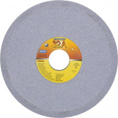Norton - 7" Diam, 1-1/4" Hole Size, 1/2" Overall Thickness, 60 Grit, Type 12 Tool & Cutter Grinding Wheel - Medium Grade, Aluminum Oxide, K Hardness, Vitrified Bond, 3,550 RPM - Exact Tool & Supply