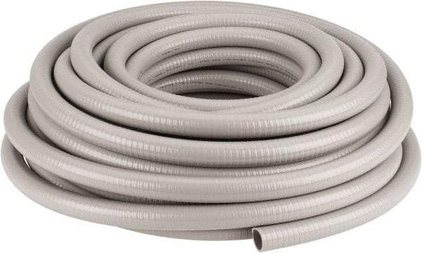 Hubbell Wiring Device-Kellems - 1" Trade Size, 100' Long, Flexible Liquidtight Conduit - PVC, 26mm ID, Gray - Exact Tool & Supply