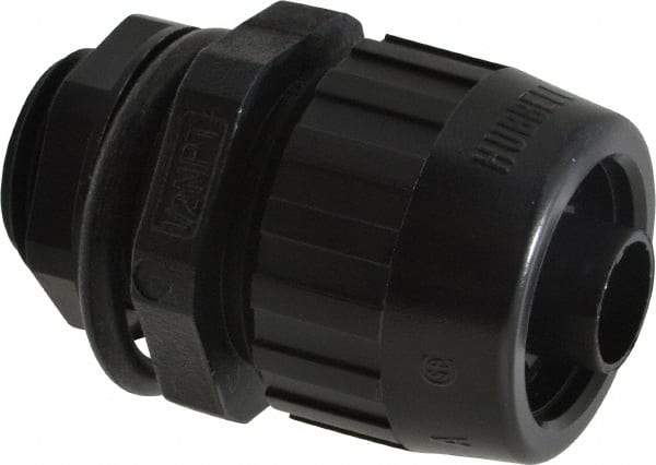 Hubbell Wiring Device-Kellems - 3/8" Trade, Nylon Compression Flexible Liquidtight Conduit Connector - Noninsulated - Exact Tool & Supply