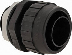 Hubbell Wiring Device-Kellems - 1" Trade, Nylon Push In Straight Liquidtight Conduit Connector - Noninsulated - Exact Tool & Supply