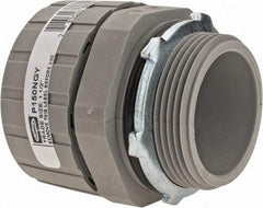 Hubbell Wiring Device-Kellems - 1-1/2" Trade, Nylon Push In Straight Liquidtight Conduit Connector - Noninsulated - Exact Tool & Supply