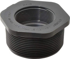 Value Collection - 3 x 2" PVC Plastic Pipe Reducer Bushing - Schedule 80, MIPT x FIPT End Connections - Exact Tool & Supply