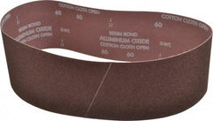 Norton - 4" Wide x 36" OAL, 60 Grit, Aluminum Oxide Abrasive Belt - Aluminum Oxide, Medium, Coated, X Weighted Cloth Backing, Series R228 - Exact Tool & Supply