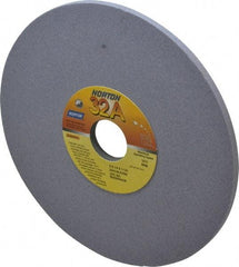 Norton - 8" Diam x 1-1/4" Hole x 1/4" Thick, K Hardness, 100 Grit Surface Grinding Wheel - Aluminum Oxide, Type 1, Fine Grade, 3,600 Max RPM, Vitrified Bond, No Recess - Exact Tool & Supply