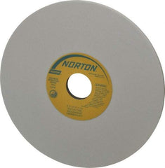 Norton - 8" Diam x 1-1/4" Hole x 1/4" Thick, I Hardness, 100 Grit Surface Grinding Wheel - Aluminum Oxide, Type 1, Fine Grade, 3,600 Max RPM, Vitrified Bond, No Recess - Exact Tool & Supply
