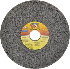 Norton - 8" Diam x 1-1/4" Hole x 1/2" Thick, G Hardness, 46 Grit Surface Grinding Wheel - Aluminum Oxide, Type 1, Coarse Grade, 3,105 Max RPM, Vitrified Bond, No Recess - Exact Tool & Supply