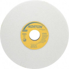 Norton - 8" Diam x 1-1/4" Hole x 1/2" Thick, I Hardness, 46 Grit Surface Grinding Wheel - Aluminum Oxide, Type 1, Coarse Grade, 3,105 Max RPM, Vitrified Bond, No Recess - Exact Tool & Supply