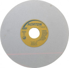 Norton - 8" Diam x 1-1/4" Hole x 1/2" Thick, I Hardness, 60 Grit Surface Grinding Wheel - Aluminum Oxide, Type 1, Medium Grade, 3,600 Max RPM, Vitrified Bond, No Recess - Exact Tool & Supply