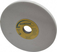 Norton - 8" Diam x 1-1/4" Hole x 1/2" Thick, J Hardness, 60 Grit Surface Grinding Wheel - Aluminum Oxide, Type 1, Medium Grade, 3,600 Max RPM, Vitrified Bond, No Recess - Exact Tool & Supply