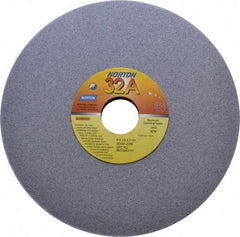 Norton - 8" Diam x 1-1/4" Hole x 1/2" Thick, J Hardness, 60 Grit Surface Grinding Wheel - Aluminum Oxide, Type 1, Medium Grade, 3,600 Max RPM, Vitrified Bond, No Recess - Exact Tool & Supply