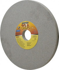 Norton - 8" Diam x 1-1/4" Hole x 1/2" Thick, I Hardness, 80 Grit Surface Grinding Wheel - Aluminum Oxide, Type 1, Medium Grade, 3,600 Max RPM, Vitrified Bond, No Recess - Exact Tool & Supply