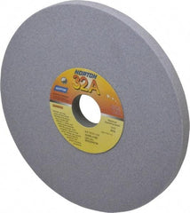 Norton - 8" Diam x 1-1/4" Hole x 1/2" Thick, J Hardness, 80 Grit Surface Grinding Wheel - Aluminum Oxide, Type 1, Medium Grade, 3,600 Max RPM, Vitrified Bond, No Recess - Exact Tool & Supply