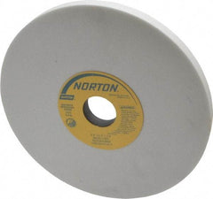 Norton - 8" Diam x 1-1/4" Hole x 1/2" Thick, I Hardness, 80 Grit Surface Grinding Wheel - Aluminum Oxide, Type 1, Medium Grade, 3,600 Max RPM, Vitrified Bond, No Recess - Exact Tool & Supply