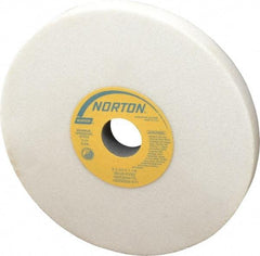 Norton - 8" Diam x 1-1/4" Hole x 3/4" Thick, H Hardness, 46 Grit Surface Grinding Wheel - Aluminum Oxide, Type 1, Coarse Grade, 3,105 Max RPM, Vitrified Bond, No Recess - Exact Tool & Supply