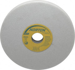 Norton - 8" Diam x 1-1/4" Hole x 3/4" Thick, K Hardness, 46 Grit Surface Grinding Wheel - Aluminum Oxide, Type 1, Coarse Grade, 3,600 Max RPM, Vitrified Bond, No Recess - Exact Tool & Supply