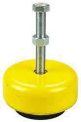 Tech Products - 4500 Lb Capacity, M20x2.5 Thread, Steel Stud, Studded Socket Mount Leveling Mount - 5" Stud Length, 160mm Base Diam, Neoprene Pad, 20mm Hex - Exact Tool & Supply