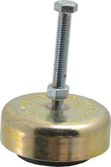 Tech Products - 150 Lb Capacity, 3/8-16 Thread, Steel Stud, Studded Socket Mount Leveling Mount - 3" Stud Length, 3-1/8" Base Diam, Neoprene Pad, 3/8" Hex - Exact Tool & Supply