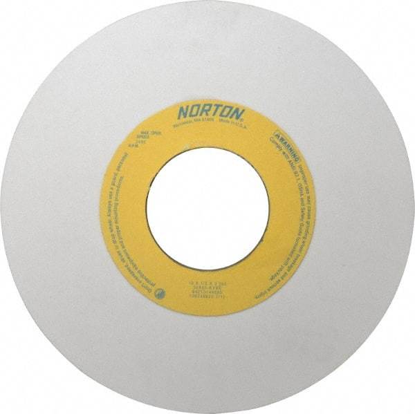 Norton - 10" Diam x 3" Hole x 1/2" Thick, K Hardness, 80 Grit Surface Grinding Wheel - Aluminum Oxide, Type 1, Medium Grade, 2,485 Max RPM, Vitrified Bond, No Recess - Exact Tool & Supply
