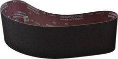 Norton - 6" Wide x 48" OAL, 40 Grit, Aluminum Oxide Abrasive Belt - Aluminum Oxide, Coarse, Coated, X Weighted Cloth Backing, Series R228 - Exact Tool & Supply
