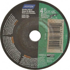 Norton - 10" Diam x 3" Hole x 3/4" Thick, I Hardness, 60 Grit Surface Grinding Wheel - Aluminum Oxide, Type 1, Medium Grade, 2,485 Max RPM, Vitrified Bond, No Recess - Exact Tool & Supply