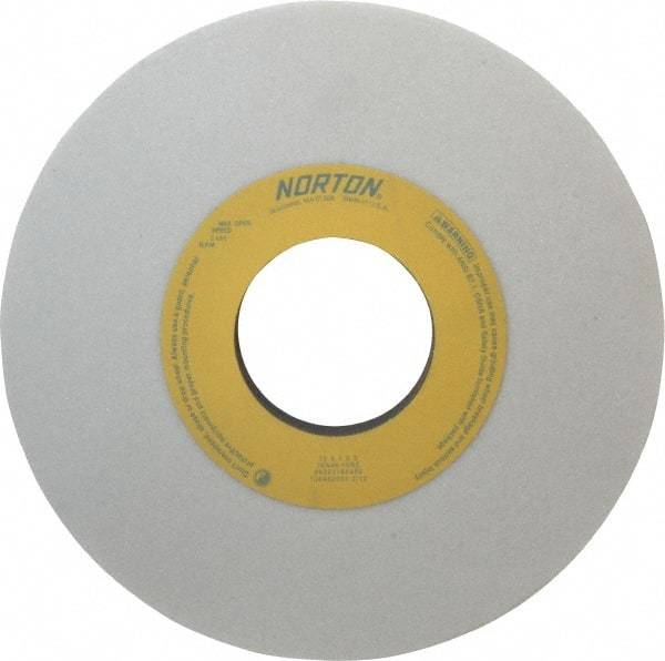 Norton - 10" Diam x 3" Hole x 1" Thick, I Hardness, 46 Grit Surface Grinding Wheel - Aluminum Oxide, Type 1, Coarse Grade, 2,485 Max RPM, Vitrified Bond, No Recess - Exact Tool & Supply