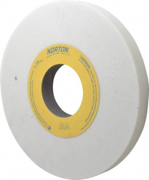 Norton - 10" Diam x 3" Hole x 1" Thick, J Hardness, 46 Grit Surface Grinding Wheel - Aluminum Oxide, Type 1, Coarse Grade, 2,485 Max RPM, Vitrified Bond, No Recess - Exact Tool & Supply