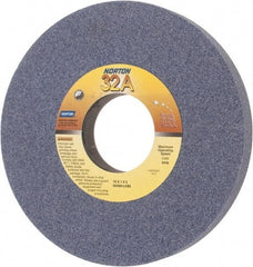 Norton - 10" Diam x 3" Hole x 1" Thick, L Hardness, 60 Grit Surface Grinding Wheel - Aluminum Oxide, Type 1, Medium Grade, 2,485 Max RPM, Vitrified Bond, No Recess - Exact Tool & Supply