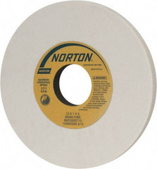 Norton - 12" Diam x 3" Hole x 1" Thick, I Hardness, 60 Grit Surface Grinding Wheel - Aluminum Oxide, Type 1, Medium Grade, 2,070 Max RPM, Vitrified Bond, No Recess - Exact Tool & Supply