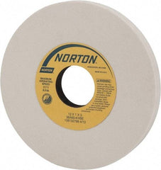 Norton - 12" Diam x 3" Hole x 1" Thick, K Hardness, 60 Grit Surface Grinding Wheel - Aluminum Oxide, Type 1, Medium Grade, 2,070 Max RPM, Vitrified Bond, No Recess - Exact Tool & Supply