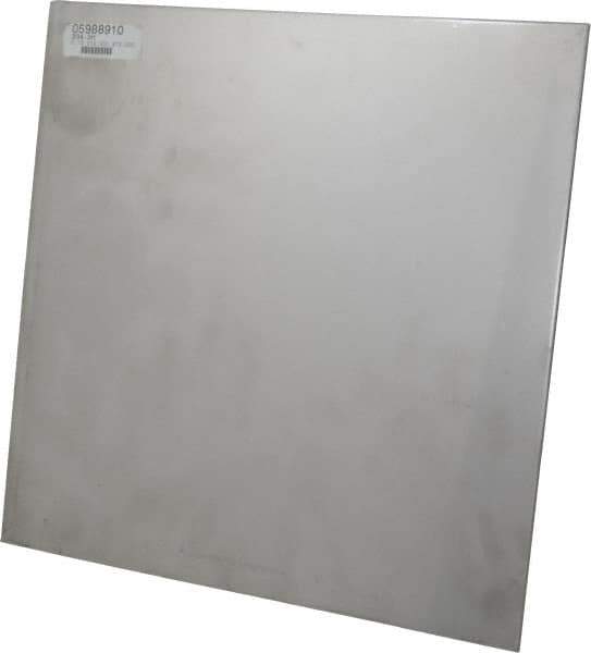 Made in USA - 0.12 Inch Thick x 12 Inch Wide x 12 Inch Long, 304 Stainless Steel Sheet - Cold Rolled, Bright Finish, #2B - Exact Tool & Supply
