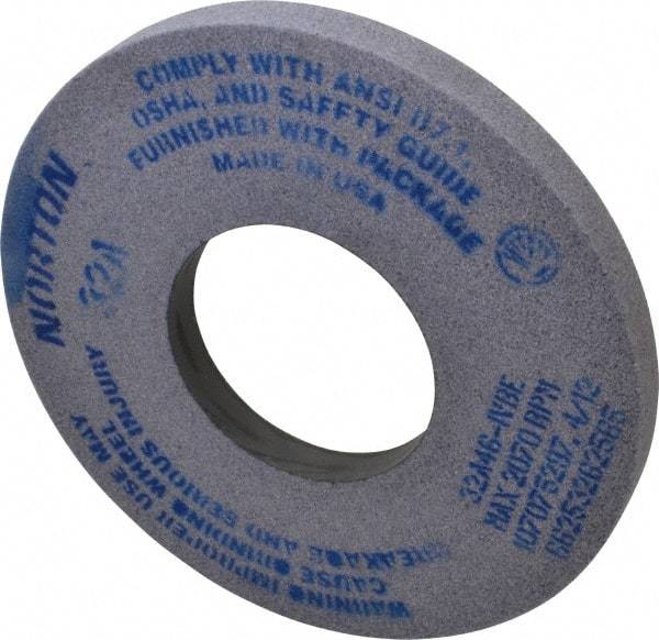 Norton - 12" Diam x 5" Hole x 1" Thick, I Hardness, 46 Grit Surface Grinding Wheel - Aluminum Oxide, Type 1, Coarse Grade, 2,070 Max RPM, Vitrified Bond, No Recess - Exact Tool & Supply
