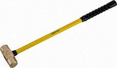 Ampco - 5 Lb Aluminum Bronze Nonsparking Sledge Hammer - 33" OAL, Fiberglass Handle - Exact Tool & Supply