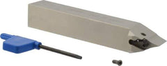 Iscar - SVVN, Neutral Cut, 0° Lead Angle, 3/4" Shank Height x 3/4" Shank Width, Negative Rake Indexable Turning Toolholder - 5" OAL, VN..25.. Insert Compatibility, Series Isoturn - Exact Tool & Supply