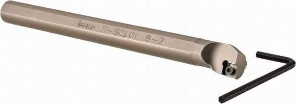 Iscar - 0.622" Min Bore Diam, 6" OAL, 1/2" Shank Diam, S-SCLC Indexable Boring Bar - CC.T 2 Insert, Screw Holding Method - Exact Tool & Supply