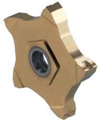 Iscar - 24R150J06DPENTA J Grade IC1008, 1.5mm Cutting Width Carbide Grooving Insert - 5mm Max Depth of Cut, Right Hand, 0.06mm Corner Radius, TiAlN/TiN Finish - Exact Tool & Supply