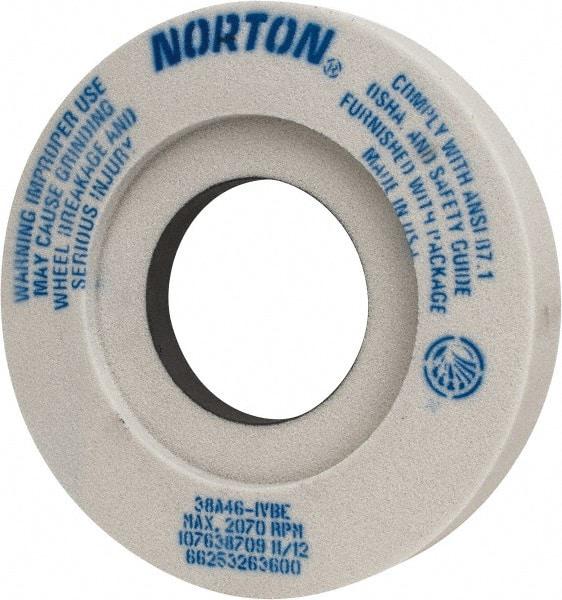 Norton - 12" Diam x 5" Hole x 2" Thick, I Hardness, 46 Grit Surface Grinding Wheel - Aluminum Oxide, Type 7, Coarse Grade, 2,070 Max RPM, Vitrified Bond, Two-Side Recess - Exact Tool & Supply