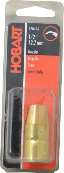 Hobart Welding Products - MIG Nozzle, Slip-On Welder Nozzle/Tip/Insulator - 0.023" to 0.035" Wire Outside Diam - Exact Tool & Supply