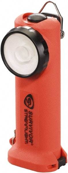 Streamlight - White LED Bulb, 175 Lumens, Industrial/Tactical Flashlight - Orange Plastic Body, 4 AA Alkaline Batteries Included - Exact Tool & Supply