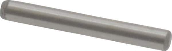 Value Collection - 1/16" Diam x 1/2" Pin Length Grade 8 Alloy Steel Standard Dowel Pin - C 50-58 Hardness, 800 Lb Breaking Strength, 1 Beveled & 1 Rounded End - Exact Tool & Supply