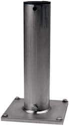 THERN - 8 Inches Long x 8 Inches Wide x 14.56 Inches Deep x 1/2 Inches Thick Davit Crane Pedestal/Socket Base - 7 Inches Distance Between Mounting Hole Centers, 0.41 Inches Hole Diameter, Stainless Steel Finish - Exact Tool & Supply