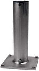 THERN - 8 Inches Long x 8 Inches Wide x 14.56 Inches Deep x 1/2 Inches Thick Davit Crane Pedestal/Socket Base - 7 Inches Distance Between Mounting Hole Centers, 0.41 Inches Hole Diameter, Stainless Steel Finish - Exact Tool & Supply