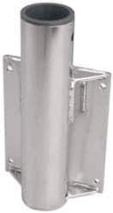 THERN - 8 Inches Long x 3.88 Inches Wide x 14.56 Inches Deep x 1/2 Inches Thick Davit Crane Wall Mount Base - 7 Inches Distance Between Mounting Hole Centers, 0.41 Inches Hole Diameter, Stainless Steel Finish - Exact Tool & Supply