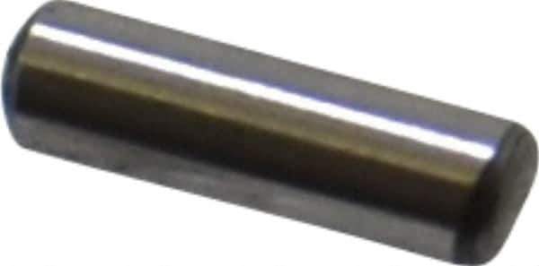 Value Collection - 3/32" Diam x 5/16" Pin Length Grade 8 Alloy Steel Standard Dowel Pin - C 50-58 Hardness, 1,800 Lb Breaking Strength, 1 Beveled & 1 Rounded End - Exact Tool & Supply
