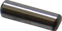 Value Collection - 3/32" Diam x 5/16" Pin Length Grade 8 Alloy Steel Standard Dowel Pin - C 50-58 Hardness, 1,800 Lb Breaking Strength, 1 Beveled & 1 Rounded End - Exact Tool & Supply